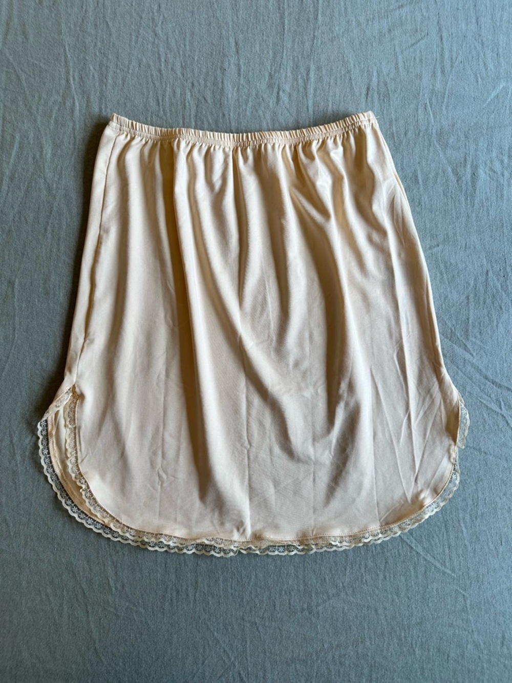 Light Peach Half Slip with Lace Trim Medium